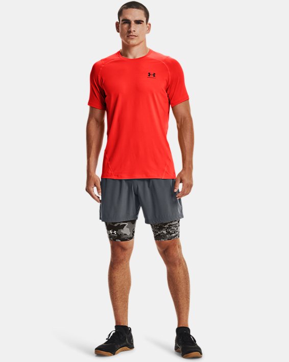 Men's HeatGear® Camo Long Shorts, Gray, pdpMainDesktop image number 3